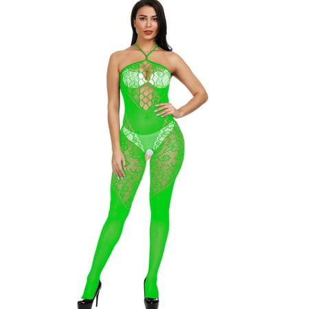 

Cptfadh Underwear For Women Pajamas Womens Clothes Women Halter Lingerie Fishnet Bodystocking Underwear Nightwear Chemises Bodysuits Garter