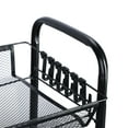 thumbnail image 4 of Fruit Vegetable Storage Basket, 5 Tier Stackable Metal Mesh Storage Basket with Wheels,2 Hanging Boxes, Kitchen Storage Cart,Organizer Bins for Kitchen, Bathroom Black 5-Layers, 4 of 10