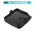 thumbnail image 5 of Unique Bargains Unpainted Front Right Bumper Tow Hook Cover for Toyota Rav4 2009-2012 No.53285-42928 Black, 5 of 6