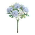 thumbnail image 2 of Hanging Baskets with Artificial Flowers for Plants Outdoor Simulation Artificial Flower 7 Bouquets 45cm Height, Table Tennis Chrysanthemum Outdoor Flowers for Indoor Hanging Decor, 2 of 4