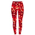 thumbnail image 5 of Feancey On Sale Sales Today High Waist Leggings for Women Valentine's Day Stretchy Running Workout Pants Buttery Soft Cute Heart Printed Tummy Control Holiday Tights Multicolor M, 5 of 5