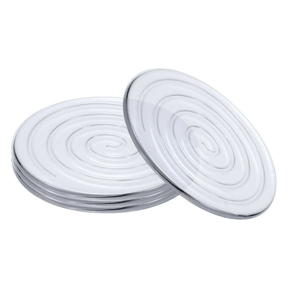 Uxcell 4pcs Door Stoppers Quiet Wall Protectors 2.4" Self Adhesive Clear Rubber Knob, Round Wall Shield Cushion