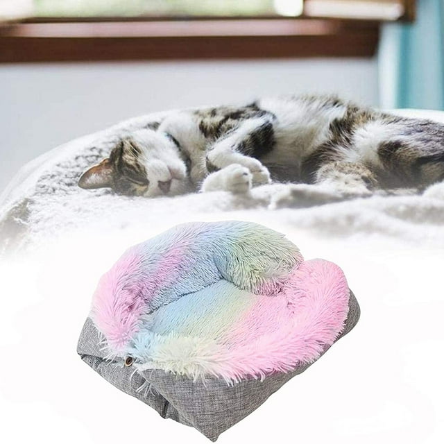 Estera de felpa para mascotas de doble uso, estera multifuncional cálida para gatos para invierno, estera suave para mascotas