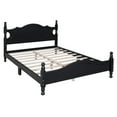 thumbnail image 4 of Tcbosik Full Size Platform Bed Black Vintage Wooden Bed Frame with Headboard and Footboard, Black, 4 of 8