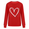 thumbnail image 4 of T-shirt de la Saint-Valentin pour Femmes 2024, Chandails à Col Rond, T-Shirts Décontractés avec Cœur, T-Shirts Graphiques Amples à Manches Longues, Chandails à Enfiler, Hauts Mode pour les Fêtes, T-Shirt, 4 of 4
