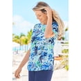 thumbnail image 4 of Swim 365 Women's Plus Size Chlorine-Resistant Crewneck Relaxed-Fit Swim Tee, 4 of 6
