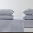 thumbnail image 3 of VCNY Home 6-Piece Navy/White Striped Polyester Bed Sheet Set, King, 3 of 5