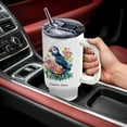 thumbnail image 5 of 40oz Puffin Bird Lover Tumbler – Personalized Stainless Travel Mug with Lid and Straw – Cute Animal Gift Idea for Girls Women Birthday or Christmas Occasion, 5 of 6