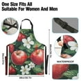 thumbnail image 3 of Yayeee Chief Kitchen Apron with Pockets for Cooking Water Resistant Unisex Adjustable Neck Strap, Red Apple Pattern, 3 of 7