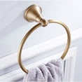 thumbnail image 2 of Towel Ring for Versatile Spaces, Brushed Brass with 180 Degrees Rotating Feature, 2 of 5