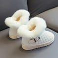thumbnail image 5 of Children's Winter Boots Snow Waterproof Anti-slip Warm Fleece Lined Short Boots for Toddlers Kids Girls and Boys Solid Color Artificial Leather, 5 of 7