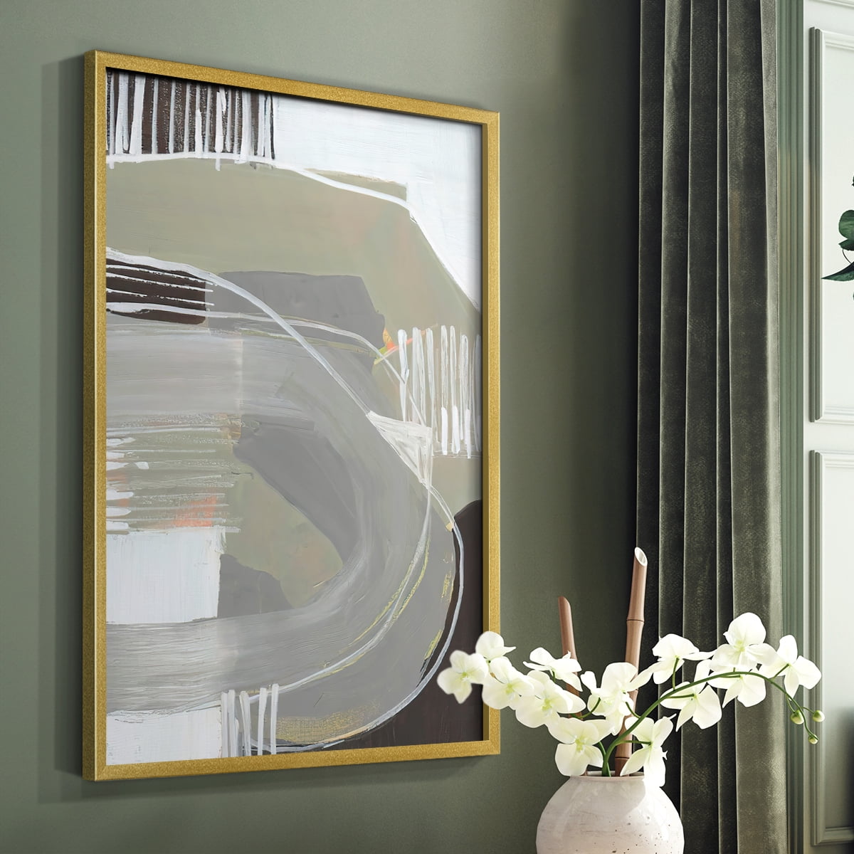 Arching Neutrals I in Paper Solid Wood 8 x 10 Framed Print