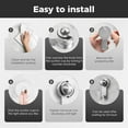 thumbnail image 4 of Shower Hooks for Inside Shower,No-Drill Removable&Reusable Towel Hooks for Bathroom,Heavy Duty Suction Cup Hooks for Glass Window,2 Pack(Silver), 4 of 5