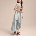 thumbnail image 4 of Bwiyojiz Tailles Mode 110-160 Robe de Performance Confortable Unie pour Filles Sans Manches à Col Rond Jupe Longue pour Enfants, Rouge, 4 of 5