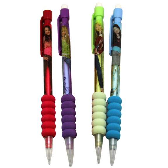 Hannah Montana Assorted Color Grips Mechanical Pencils (4 Pencils)