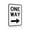 White and Black, variant on Faittoo One Way Sign with Right Arrow, 18x12 Inches Engineer Grade Reflective Rust Free Aluminum Sign
