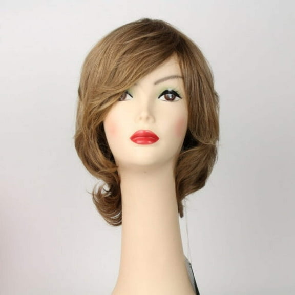 European Human Hair Freeda Wig Olivia Feathered Blonde With Highlights 16-10 Size L