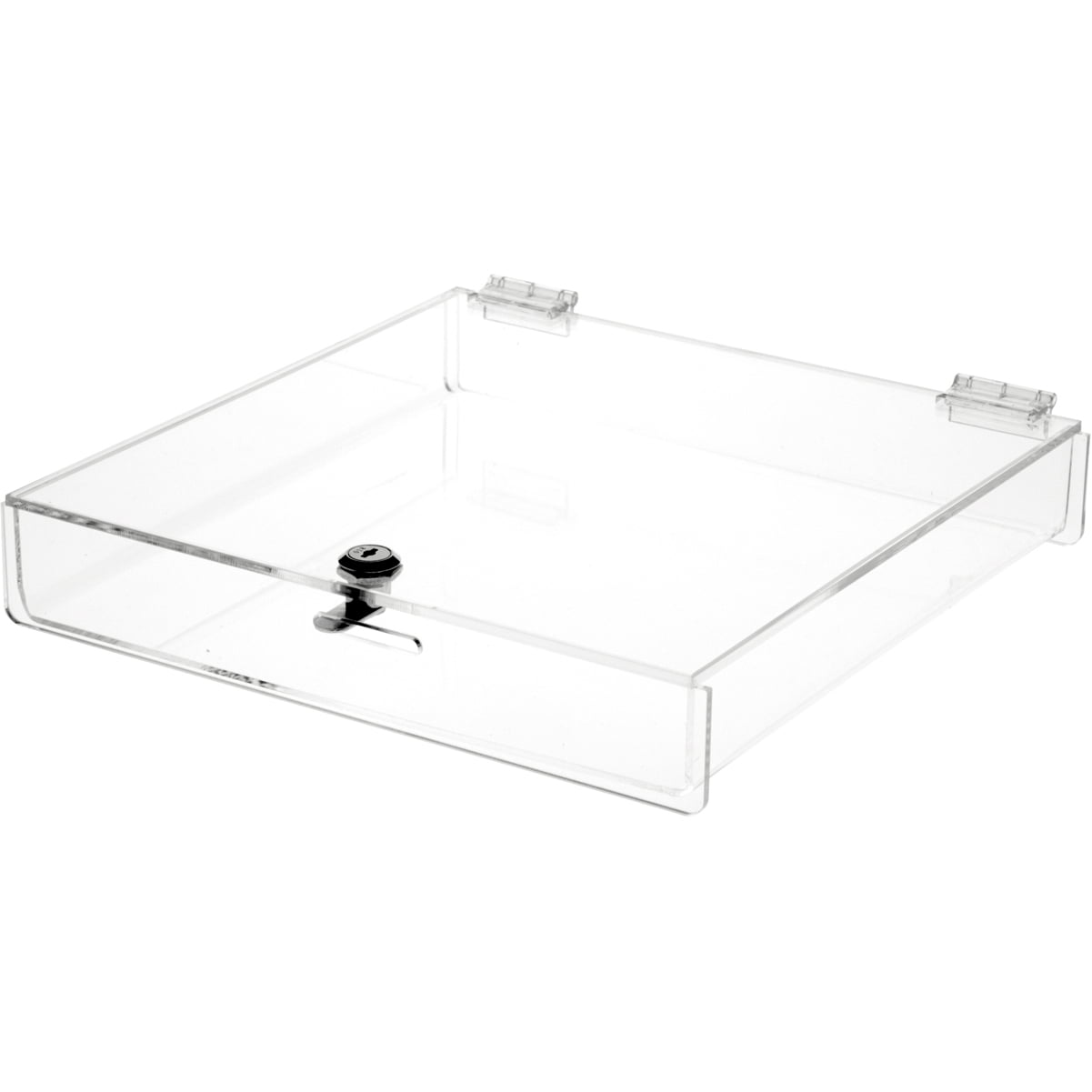 Plymor Clear Acrylic Locking Countertop Display Case, 2" high Walmart