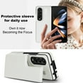 thumbnail image 6 of TECH CIRCLE Phone Case for Samsung Galaxy Z Fold 3 5G 2021, PU Leather Business Elegant Style Case With Magnetic Clasp Rugged Shockproof Protective Wallet Case for Samsung Galaxy Z Fold 3, White, 6 of 8