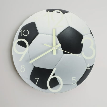 ELAYARD Football Sport Wall Clock with Acrylic Frame Decorative Hanging Clock for Home Use