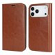 thumbnail image 1 of For iPhone 17 Pro Max Case Crazy Horse Texture Split Leather Wallet Phone Cover - Dark Brown, 1 of 5