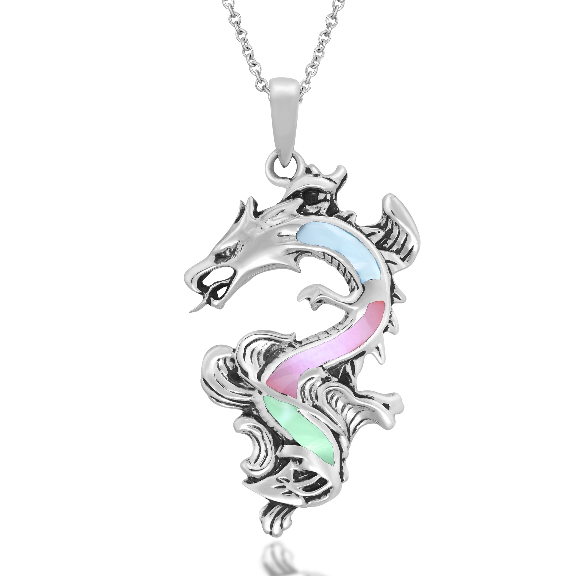 Jewelry Trends Celtic Dragon Guardian Sterling Silver Pendant 
