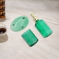thumbnail image 3 of Unique Bargains 1 Set Reusable Waves Bathroom Accessories Kit Green Glass, 3 of 4