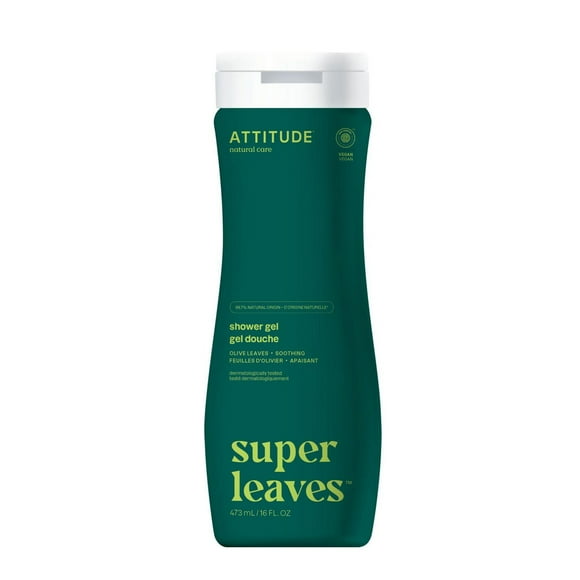ATTITUDE super leaves, Shower Gel, Olive Leaves, 473 mL