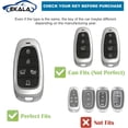 thumbnail image 2 of Key Fob Cover Compatible with Fit for Hyundai 2020 2021 2022 Sonata Santa Fe Tucson Bling Key Case Protection Shell with Keychain Case Holder Protector,1,white, 2 of 6