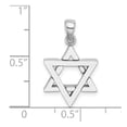 thumbnail image 3 of 14k White Gold Star Of David Charm Pendant, 3 of 5
