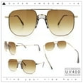 thumbnail image 2 of Oversized Iconic Plastic Nose Bridge Rectangle Officer Racer Sunglasses Gold Slate - Brown, 2 of 7
