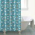 thumbnail image 4 of Blue Cartoon Unicorn Rainbow Cloud Moon Pattern Shower Curtain 72"x72" ,Bathroom Decorative Shower Curtains Set with 12 Hooks,Modern Waterproof Washable Shower Curtain, 4 of 6