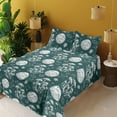 thumbnail image 2 of Ambesonne Nature Fitted & Flat Sheet with Sham 3 Pcs Set, Space Minimalist Moon Art, Twin XL, Jade Green Eggshell, 2 of 5