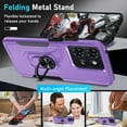 thumbnail image 4 of Military Grade TUFF Shockproof Hybrid Armor Case with Ring Grip for Motorola Moto G 2025 - Purple, 4 of 5