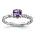 thumbnail image 2 of Auriga Fine Jewelry 925 Sterling Silver Amethyst Ring for Women Size- 9, 2 of 6