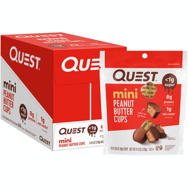 Quest Nutrition Mini Chocolate Peanut Butter Cups, 6 Bags