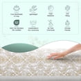 thumbnail image 3 of Feather and Stitch New York 4-Piece 300 Thread Count Ivory Paisley 100% Cotton Percale Sheet Set, Full, 3 of 5
