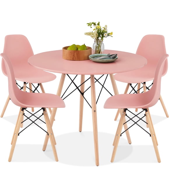 Set de comedor Best Choice Products Compact Mid-Century Pink