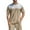 Khaki, variant on Maean Mens Casual Shirts Short Sleeve Loose Color Block Tee Summer Breathable Comfy Tshirts for Men
