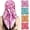 Red/Pink/Yellow/Blue, variant on 35" Silk Satin Square Head scarves - 4Pcs Large Scarfs Hair Bandana Head Kerchief Neck Scarf Sleeping Wraps for Women