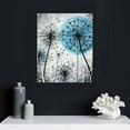 thumbnail image 5 of JEUXUS  Blue Dandelion Wall Art Grey Abstract Flower Canvas Artwork, 5 of 5