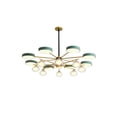 thumbnail image 1 of Lampara de techo estilo industrial hierro forjado verde con dorado lampara downlight ilios innova 8 luces, 1 of 9