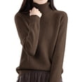 thumbnail image 1 of Chandail pour Femmes Col Roulé Chandails pour Femmes 2025 Surdimensionné Automne Manches Longues Doux Décontracté Chandail Tops, Chandail pour Femmes TTTG, 1 of 3