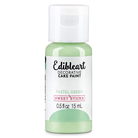 Icinginks - Sweetsticks Pastel Green Edible Art Decorative Cake Paint 15ml - Edible Art Paint, Edible Icing Paint, Decorative Cake Paint, Edible Food Coloring, Cookie Paint, Cake Paint (Pastel Green)