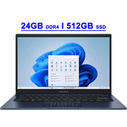 Asus VivoBook 14 Premium Business Laptop 14" FHD Anti-glare Intel 10-core i5-1334U 24GB DDR4 512GB SSD USB-C Privacy Camera SonicMaster Long-Lasting Battery Fast Charging Win11