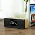 thumbnail image 1 of Clearance! A10 Wooden Clock Multi-function Bluetooth Audio U Disk Card Gift Gift Mobile Phone Computer Home Small Speaker Home Accessories Lighting Deals Deal ofthe Day #05, 1 of 7
