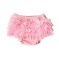 thumbnail image 5 of Penkiiy New Multi Colored Mesh Bow Pants For Girls Baby Chiffon Bag Fart Shorts Photo Suit Pink, 5 of 5