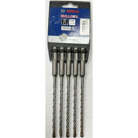 UPC: 0000346314069 | BOSCH HC2031B5 5-Piece 7/32 In. x 6 In. SDS-plus Bulldog Rotary Hammer Bits