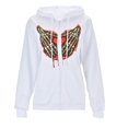 thumbnail image 1 of Túnica de Moda Gibobby Suéter Con Cremallera Vintage para Mujer Sudadera Con Capucha Estampado de Corazón Blanco S, 1 of 5