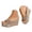 Gold, variant on Women's Glitter Sequins Wedge Platform Sandals Clear Rhinestone Open Toe Slip on High Heel Slides for Summer Beach Vacation Size 6-10